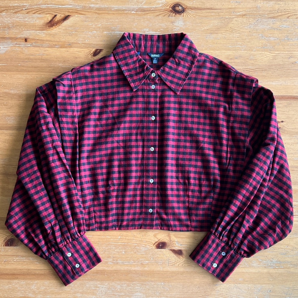 Buffalo David Bitton Red and Black Plaid Shirt